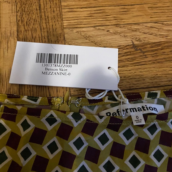 Reformation- Benson Silk Skirt, Mezzanine - Picture 6 of 8